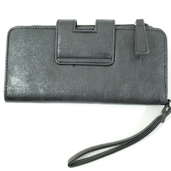 Kenneth Cole Reaction Black Bifold Wristlet Wallet - Picture 2 of 8